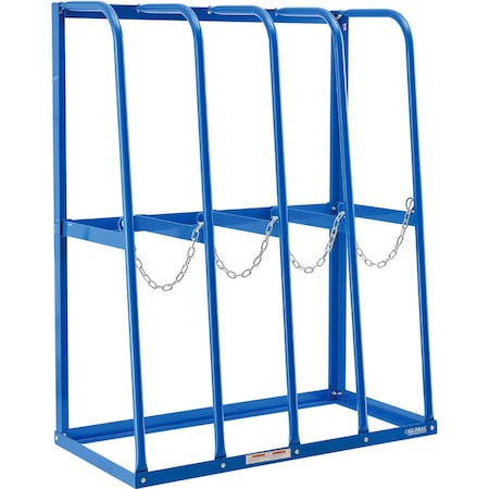 Global Industrial Vertical Bar Storage Rack, 4 Bays, 48Wx24Dx60H, 6000 Lb. Cap., Assembled 320753A